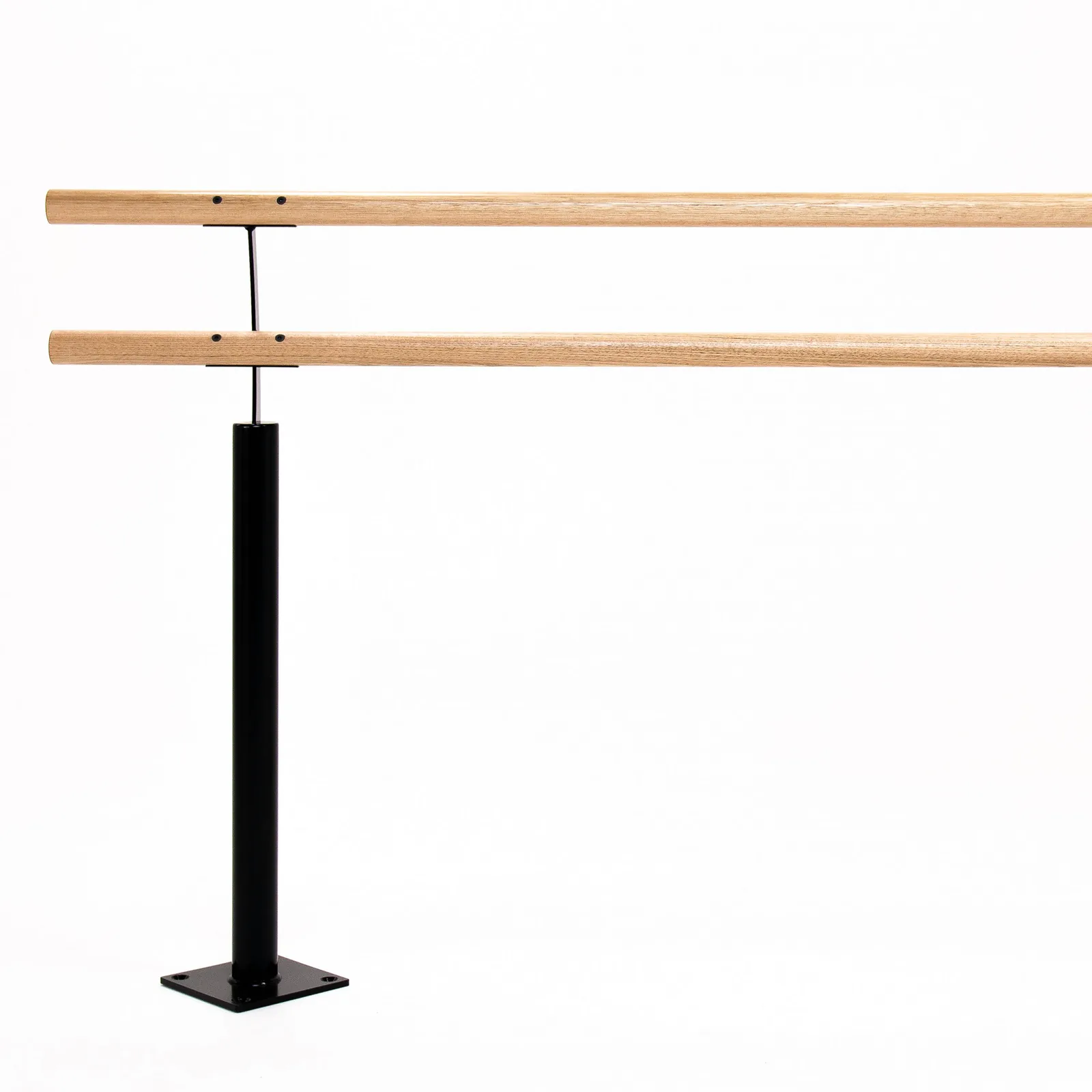 A double floor-mounted ballet barre