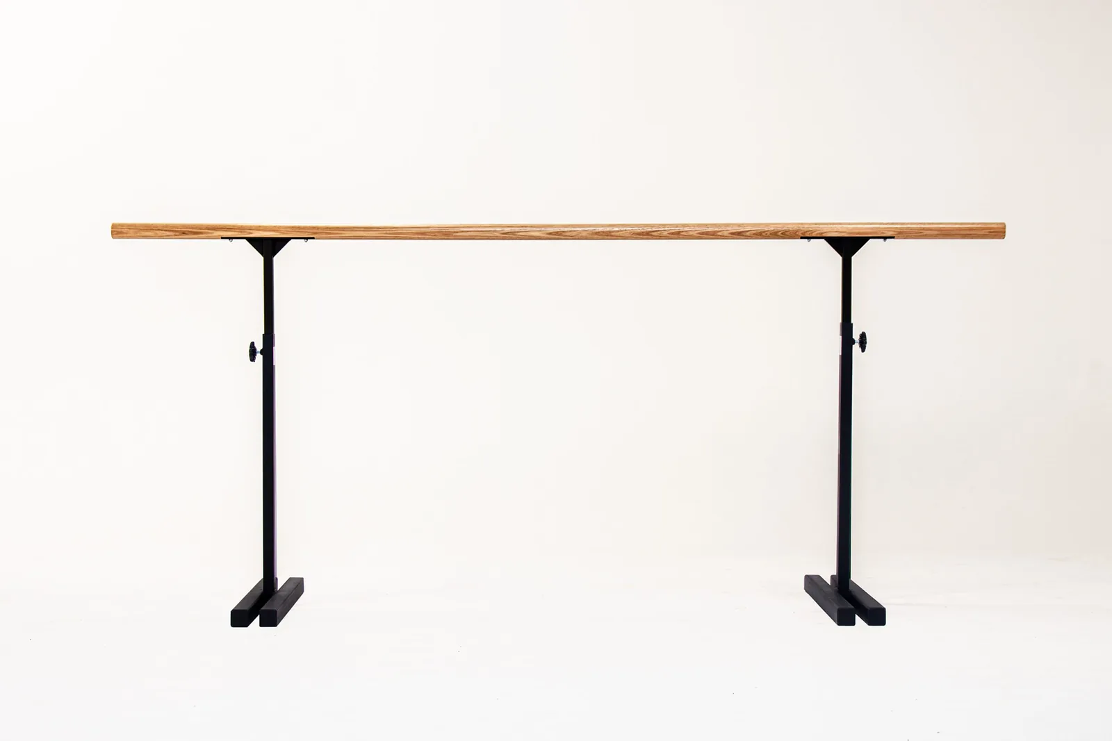 A ballet barre set up at home