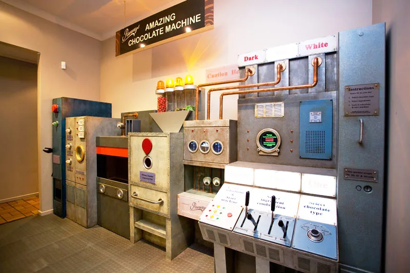 A chocolate machine interactive