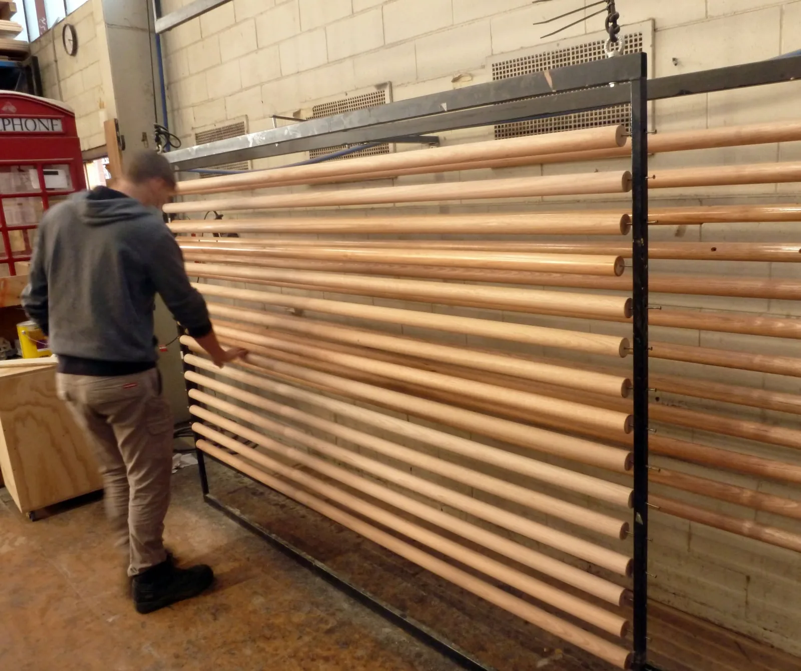 Barres being made in the Show Works workshop